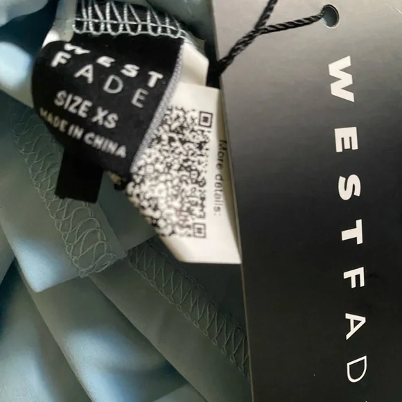 West Fade Light Blue Contrast Piping Pickleball Tennis Sporty New Mini Dress XS - Picture 4 of 16